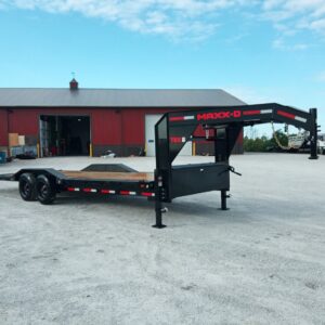 24' T8X Goose Neck 16k Power Tilt Trailer