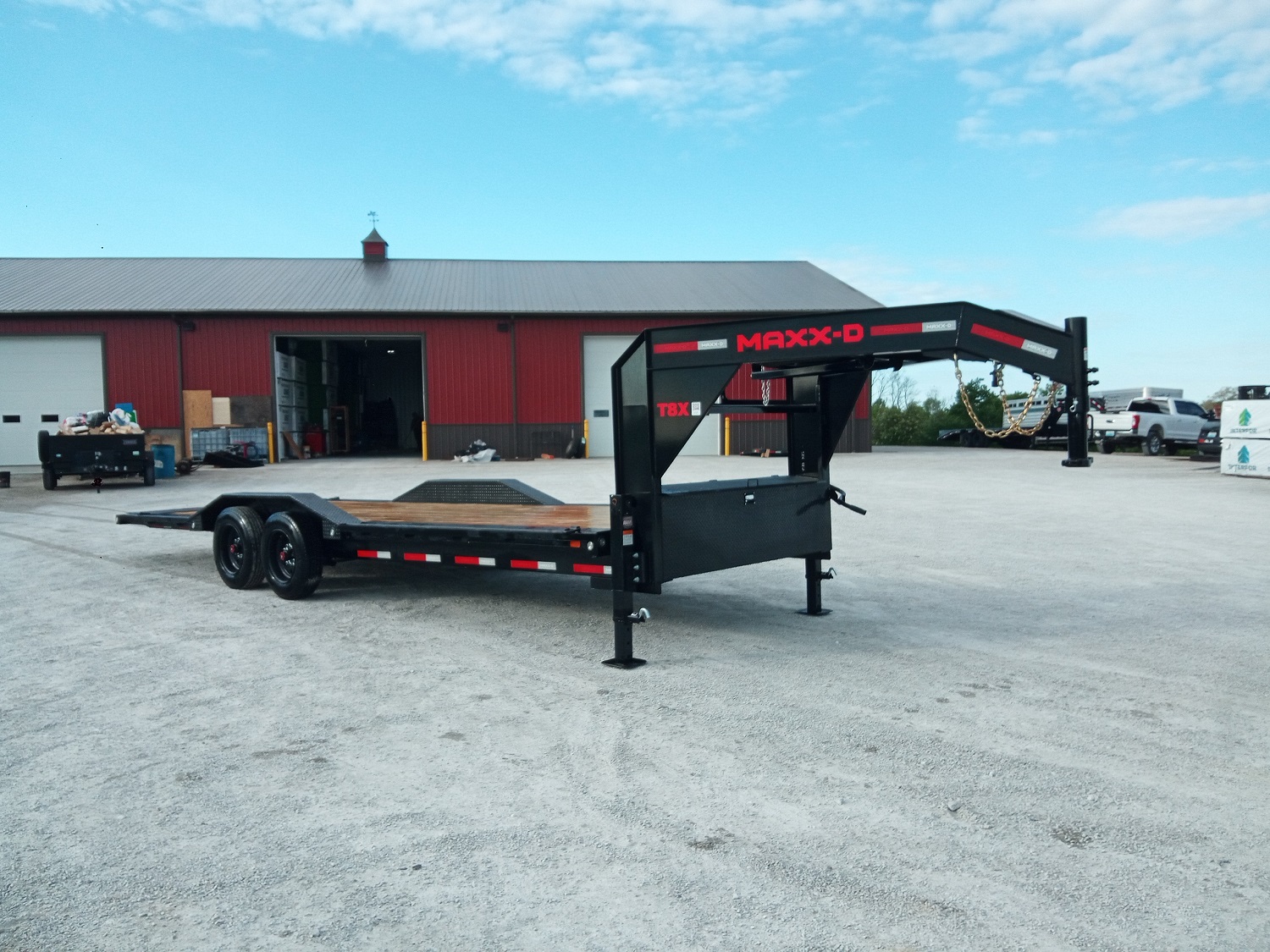 24' T8X Goose Neck 16k Power Tilt Trailer
