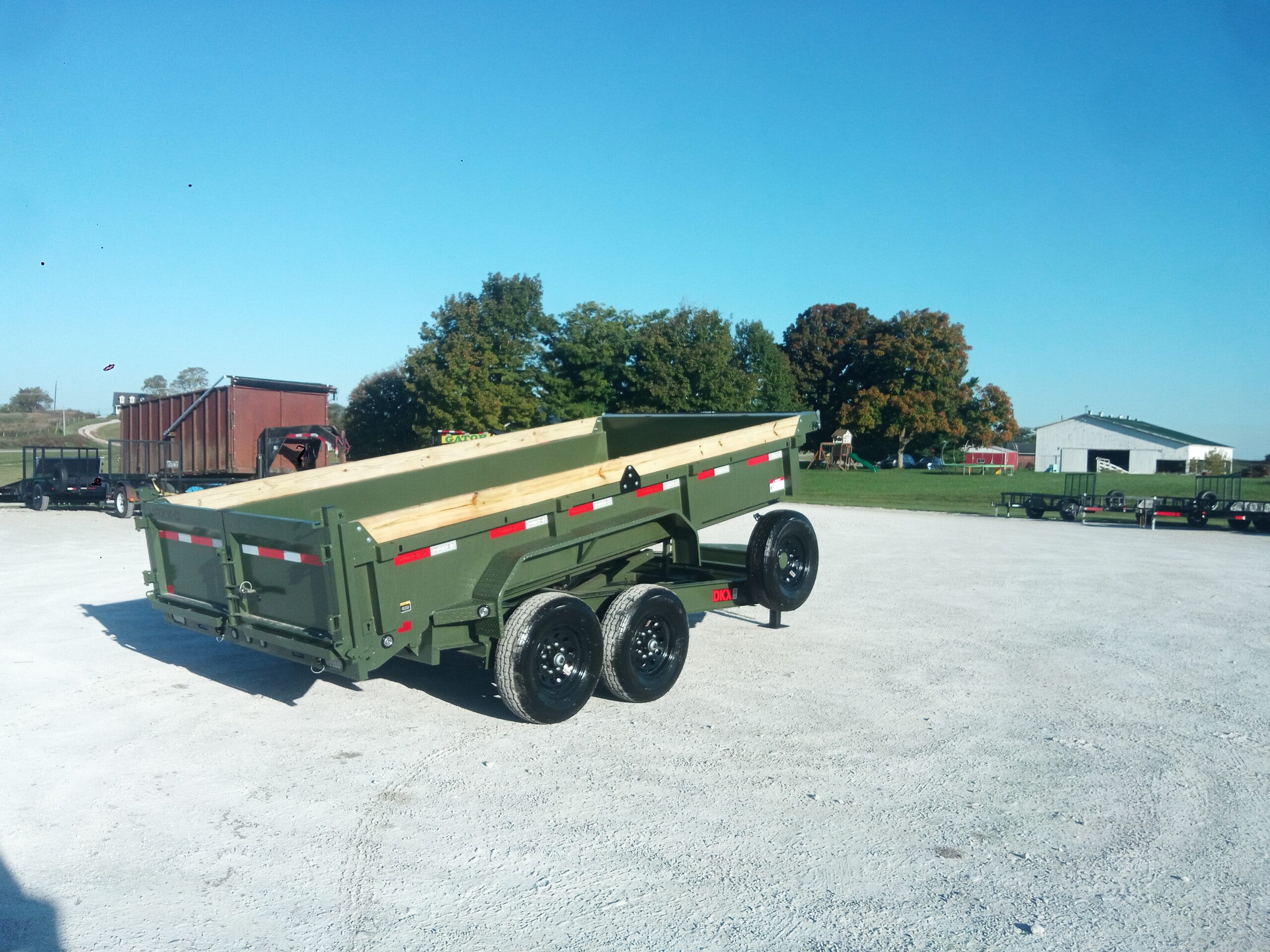 14' Green DKX Dump Trailer - Image 3