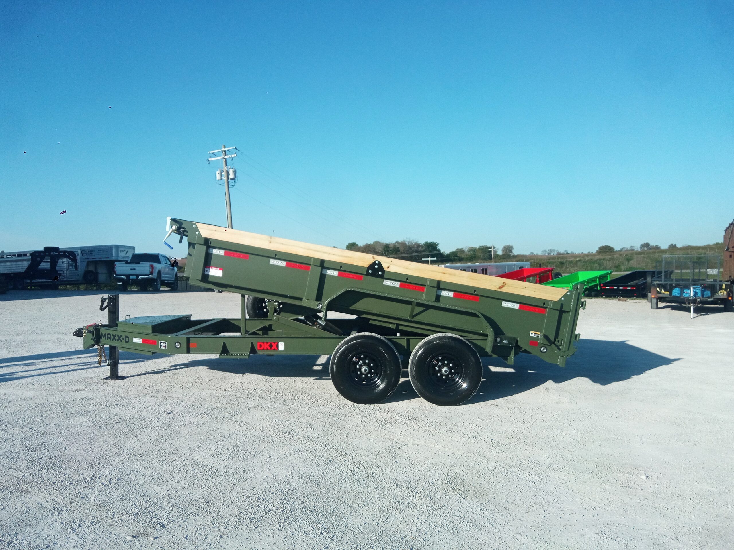 14' Green DKX Dump Trailer - Image 4